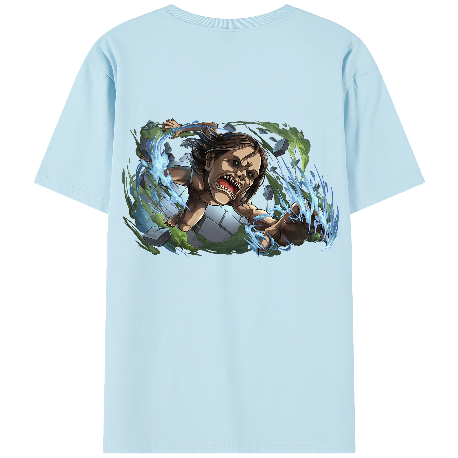 （画像用） 進撃の巨人 Attack on Titan 綿100％半袖Tシャツ（背面プリント）
